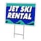 Signmission Jet Ski Rental Yard Sign & Stake outdoor plastic coroplast window, C-1216-DS-Jet Ski Rental C-1216-DS-Jet Ski Rental - alternate 1
